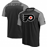 Philadelphia Flyers Fanatics Branded Iconic Blocked T-Shirt BlackHeathered Gray,baseball caps,new era cap wholesale,wholesale hats